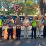 Satlantas Polres Ternate Pasang Larangan Parkir di Depan Pasar Higienis